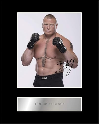 Digitally Signed Brock Lesnar Mounted Photo Display 10x8 Inches Printed