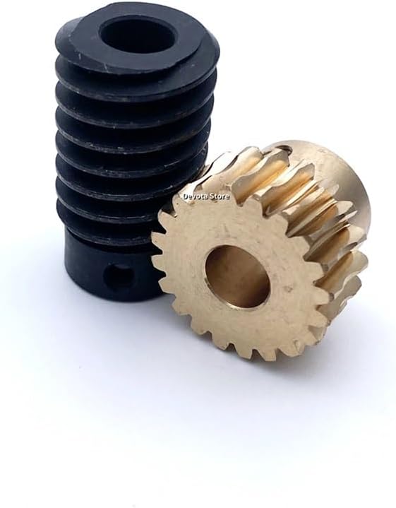 KOKYLEZN 1:5/10/20 タービンスチールウォームギア減速機 1M 20T 6/8MM DIY 小型ギアボックス 直角電