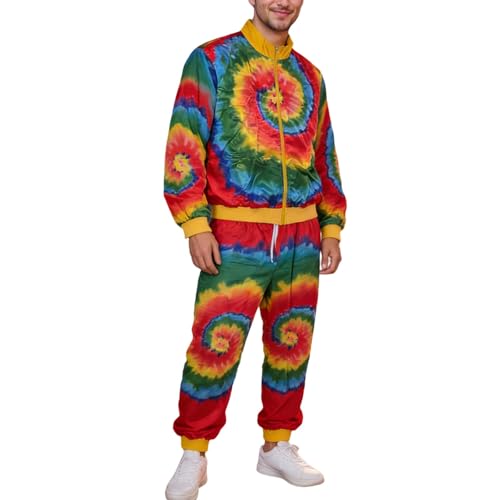 Tenue de scène disco ensemble rétro homme jaune XXL pour déguisement de fête