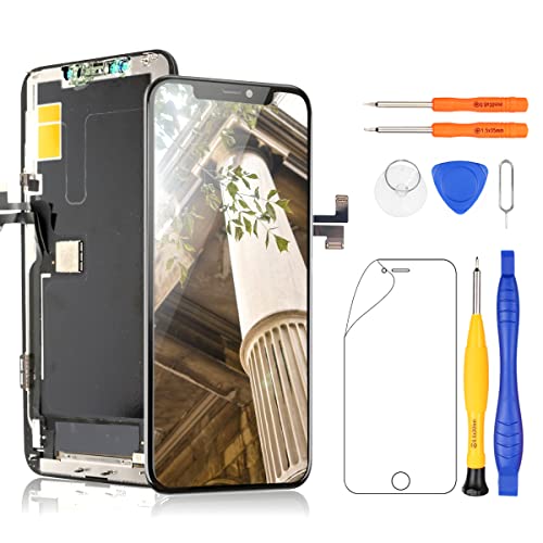 Yodoit for iPhone 11 Pro Max Screen Replacement Kit Full Assembly LCD Display 3D Touch Digitizer Frame with Repair Tool Kit for Model A2161, A2218, A2220 Black 6.5 inch