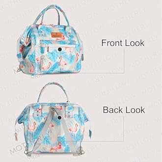 Motherly Mini Diaper Bag for Mothers for Travel, Small Maternity Handbag for Newborn Baby, Mothers Travelling Bag, Multiple Pocket Water Resistant Baby Bag(Flamingo)