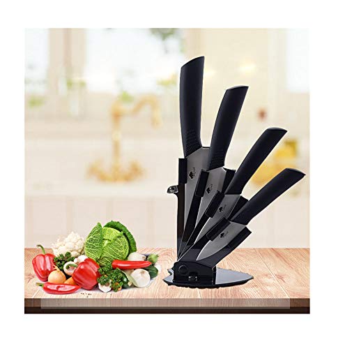 CreazyBee Knife Block Holder - Universal Knife Acrylic Block Without Knives, Knife Organizer Block, Cutlery Display Stand, Knife holder for kitchen counter, Kitchen Organizer (Space for 4 knives)