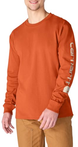 Image of Carhartt Men's Dearborn Loose Long-Sleeve Logo T-Shirt Closeout