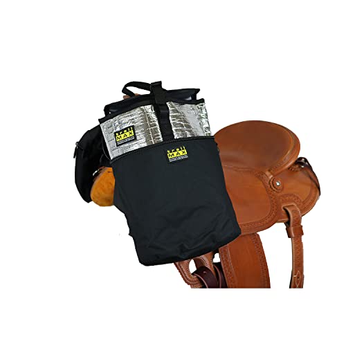 Trailmax Large Horn Saddle Bags; Horn Saddle Bags For Horses; Trail Riding Saddle Bags For Western & Endurance Saddles; Double-Stitched, 600-Denier Poly Saddle Bags; Black #TOP8