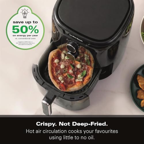 Hamilton Seaside Air Fryer, SimpliFry, 4.2L, Handbook Controls, 1300W, Adjustable Temperature, Adjustable Timer, 60 Min Timer, Vitality Saving, Air Fry, Roast, Bake, Reheat, Black - HB4001 - Image 7