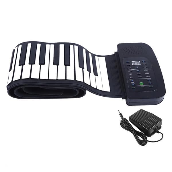 Amazon | 電子ピアノ ロールアップピアノ 88鍵盤 フットペダル付き