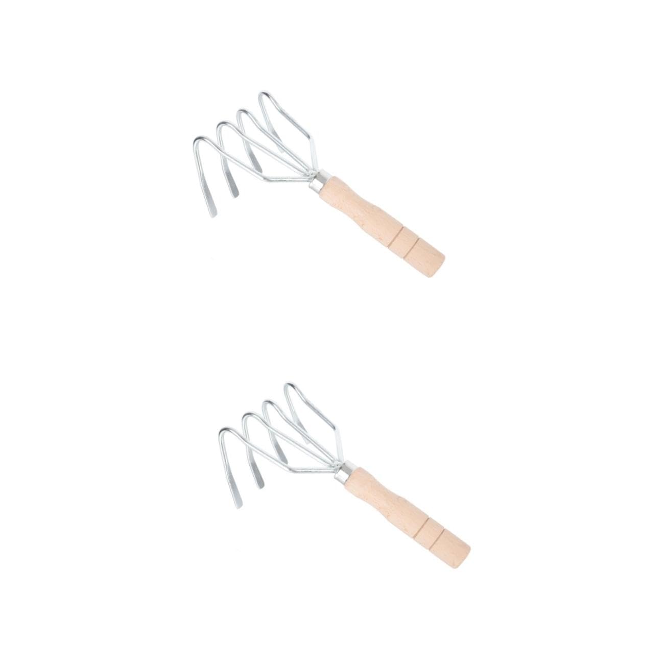 Toddmomy 2pezzi Rastrello Da Giardinaggio Denti Strumento Manuale Per Lavorare Terreno Per Allentare Suolo e Scavare Tuberi Manico Ergonomico Per Maggiore Comfort e Controllo