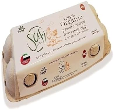 FreshToHome Safi Organic Pasture Raised Free Range Eggs Pack Of 10 - 10Pc Pack