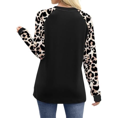 Long Sleeve Shirts for Women Color Block Raglan Sleeve Tops Fall Outfits - image 5