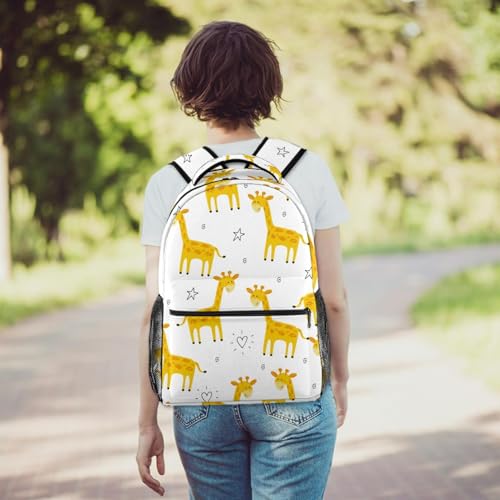 Sac à dos d'école résistant motif girafe multicolore 40cm