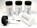 NSI 2oz Touch Up Paint Graduated Plastic Bottle w Long Applicator Brush + Mix Ball (Pack of 4) Touchup Bottles