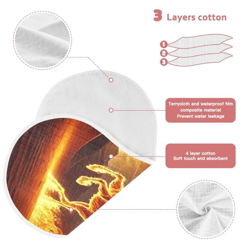 Fiery Horse Desert Orange Baby Burp Cloths Burp Cloth Burp Rags Cotton Burp Clothes Absorbent Muslin Burp Cloths Soft for Newborn Girl Unisex Boy 1 Pack 22x11 Inches3