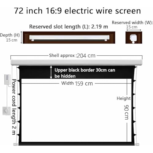Schermo di proiezione motorizzato con telecomando wireless per Home Theater e presentazioni