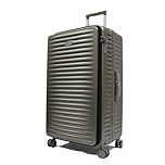 30 inch Tall Trunk Rangy Polycarbonate Aluminium Frame with Anti-theft zipper Front Opening Luggage TSA Lock (Champagne)