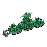 ビルディングブロックタンク、1211ピースタンクビルディングブロックMOCセット、ミリタリータンクUSSR KV-44超重戦車レンガモデル-緑、レゴと互換性があります