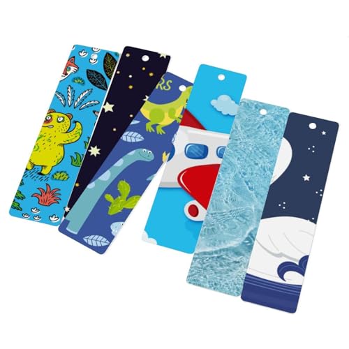 Marque-page lune étoiles bleu et jaune idée cadeau pour lecteur