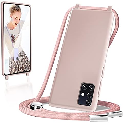 Funda Yutwo para Samsung Galaxy A71 4G con cuerda rosa Cover