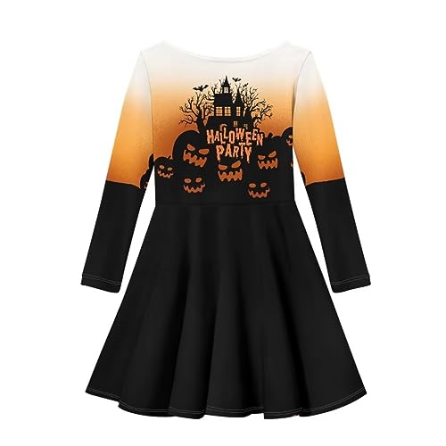 Girls Dresses Round Neck Long Sleeves Kids Graduation Dress High Waisted Kids Dress Up Clothes for Play2