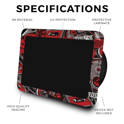Image of Skin Compatible with Amazon Echo Show 8 (3rd Gen, 2023) - Red Hip Hop - Premium 3M Vinyl Protective Wrap Decal Cover - Easy to Apply | Crafted in The USA by MightySkins