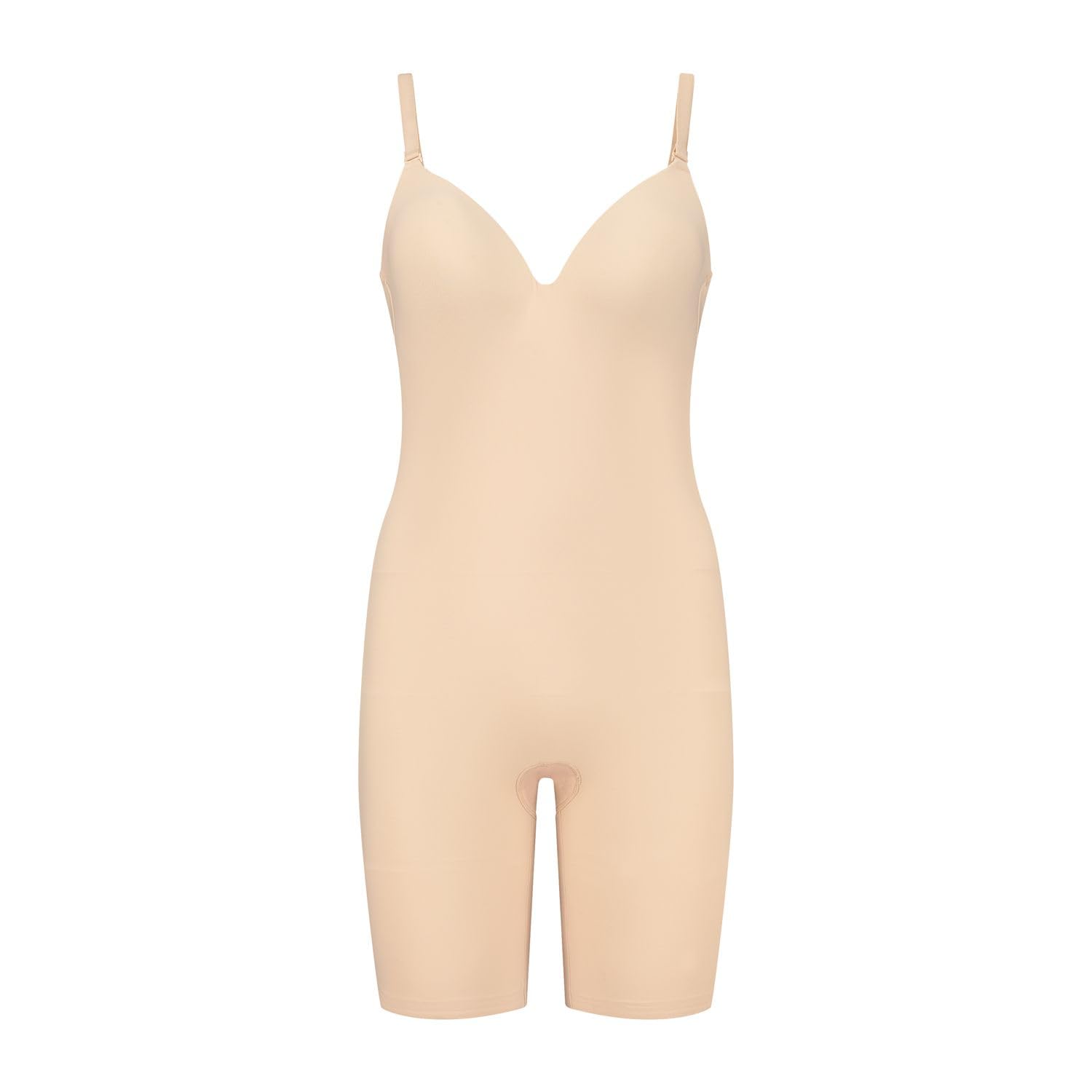Bye Bra Women's Beige Low Back Bodysuit Short S