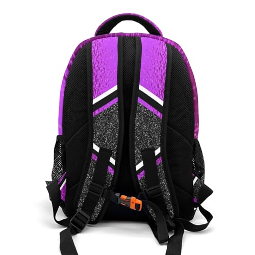 Cheer Cheerleading Purple Waterproof Backpack Shoulder Bag Shcoolbag Book Bag for Boys Girls3