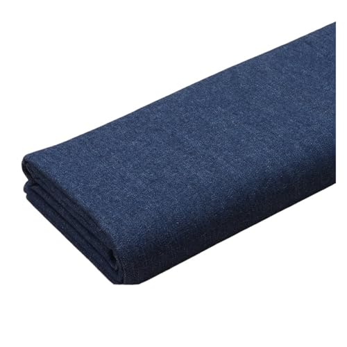 Tissu en coton pour jeans bleu foncé mi-épais au mètre pour couture de jupes et vestes