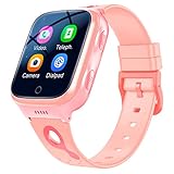 Teléfono con reloj inteligente 4G para niños - El reloj está equipado con red 4G, llamadas bidireccionales, posicionamiento GPS, valla electrónica, seguimiento del historial de movimiento, SOS, videollamada, chat de voz, podómetro, modo de clase, directorio telefónico, despertador, álbum de fotos , Rechaza llamadas extrañas, cámara remota, cronómetro, calculadora, etc. Adecuado para niños y niñas de 4 a 12 años.