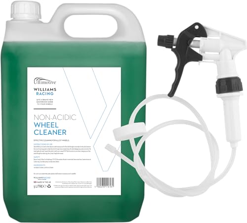 Price comparison product image Williams Racing - 5L - Heavy Duty Non-Acidic Wheel Cleaner - Includes Long Hose Trigger - For Home or Professional Use - Easy to Use