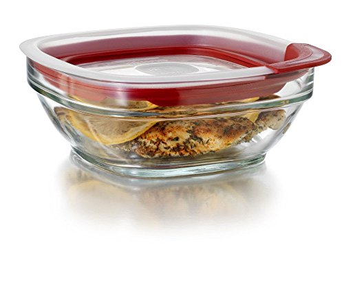 Rubbermaid Easy Find Lid Glass Food Storage Container, 2-1/2 Cup