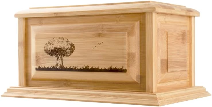 MAKEY'S Tree of Life Wooden Urns for Human Ashes Adult Male/Female, Professional Decorative Cremation Wood Urn for Ashes,Funeral Urn