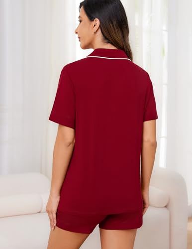 Image of HNG Pajama Sets for Women 2 Piece PJ Sets Short Sleeve Lounge Set Fashion Sleepwear XS-3XL