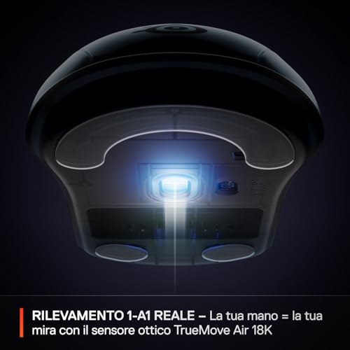 SteelSeries Rival 3 Wireless Gen 2 - Mouse Gaming - 2,4 GHz e Bluetooth - Sensore ottico TrueMove Air da 18000 DPI - Durata 60 milioni di clic - Leggero - Piedini 100% PTFE - Nero - Immagine 3