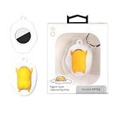 [Limited Edition] iFace Sanrio Series Silicone Protective Cover Compatible with Apple AirTag/AirTag 2 Holder [Cute Character Case ] [Carabiner Keychain Clip Included] - Gudetama