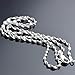Silver Jewelry Chain 2MM Double Wave European Style Pendant with Chain Necklace Clavicle Short Paragraph (22inches)