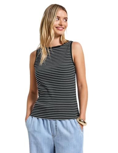 Haut rayé femme Street One en maille douce à col rond classique
