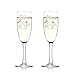 Set di 2 calici da spumante personalizzati con incisione – regalo di matrimonio per coppie di sposi – nome e data – idea regalo per matrimonio – Bicchieri per coppie – Anelli come coppia di sposi