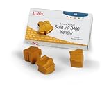 Inchiostro per stampante TEKTRONIX Originale Xerox inchiostro solido (3 bastoni), giallo 3400 pagine 3pc (S) inchiostro stick – inchiostro (giallo, 3 pz (S))