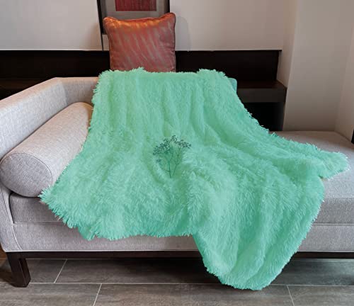 Weiche dekorative solide flauschige lange zottelige Decken Cover