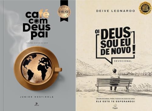 Café com Deus Pai Devocional 2026 Kit 2 Volumes Porções Diarias d...