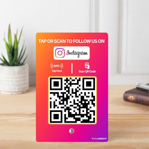 tinydabba Instagram Review NFC Standee with QR Code by tinydabba
