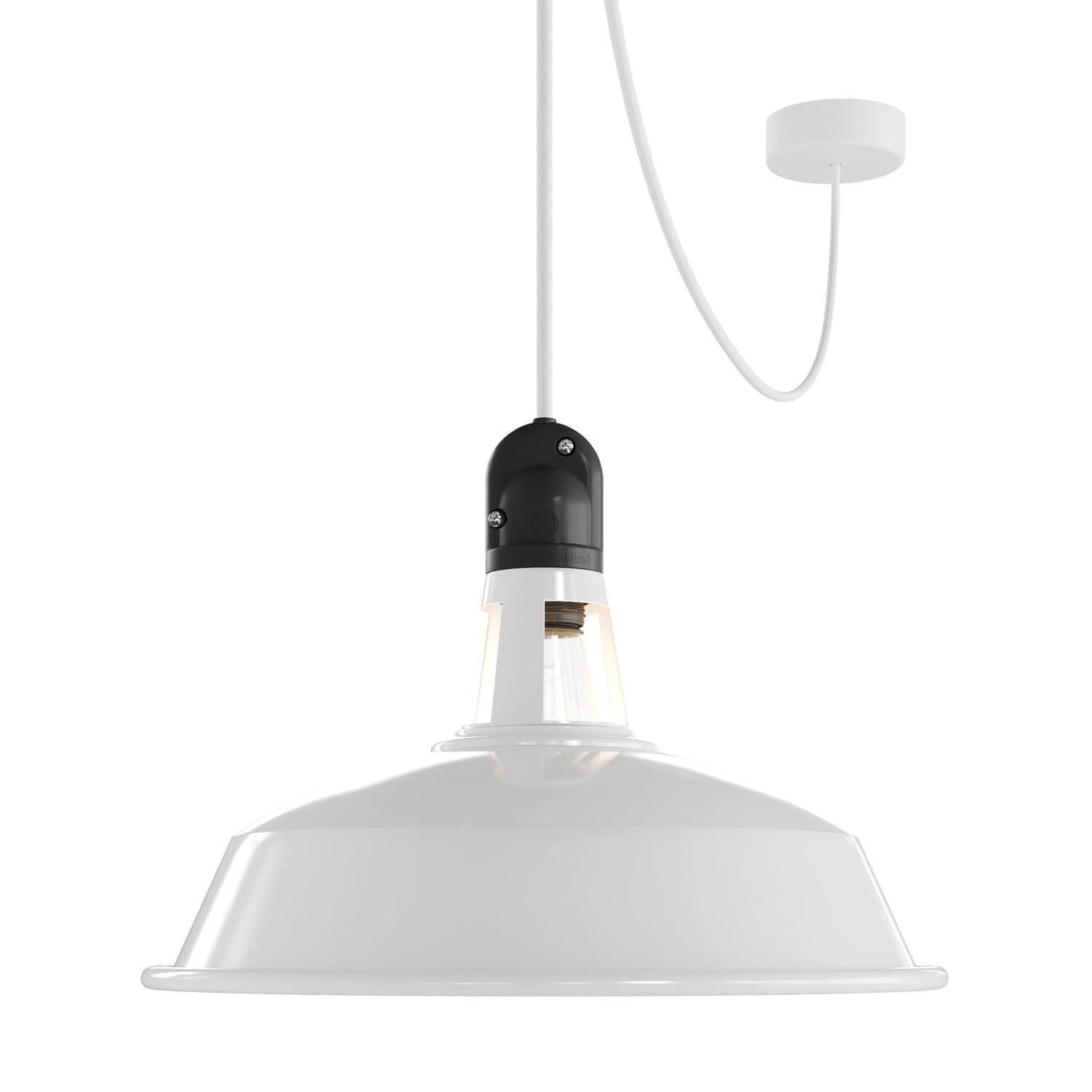 creative cables - Snake Lampada in silicone con interruttore e spina - Senza lampadina, Petrolio