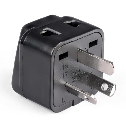 Image of OREI Europe Adapter Set - Schuko Type E /F, Type C - Universal to Europe Travel Adapter - 2 in 1 - CE Certified - RoHS Compliant - Works in Most of Europe, Albania, Austria, Belgium, Greece