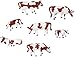Noch 15723 Brown & White Cows 7/ H0 Scale Figures
