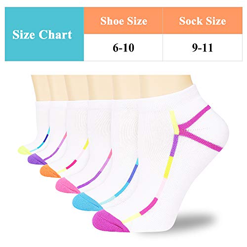 LITERRA Womens Ankle Low Cut Socks with Cushion for Athletic,Sport and Casual Use (6 Pack)