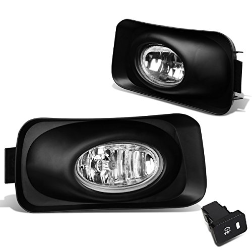 Auto Dynasty Fog Lights Assembly Compatible with 2004-2005 Acura TSX Front Bumper Driving Fog Lamps w/Switch, Driver and Passenger Side, Clear Lens