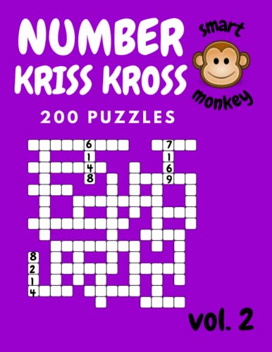 Number Kriss Kross Puzzle Book for Adults: Vol. 2 with 200 Relaxing Number Cross Puzzles for Brain Workout image 2