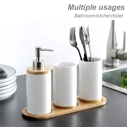 Soporte para cepillo de dientes y vaso de baño gris moderno 6
