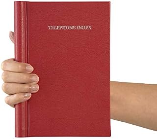Telephone Address Book A-Z Index Hard Back Cover A5 Address Book Spiral Desgin (Red Spiral)