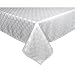 Reflections 52 by 52-Inch Square Tablecloth, White