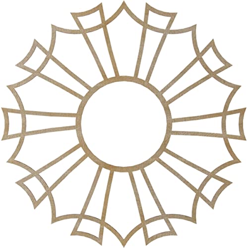 Image of Ekena Millwork 34 inchOD x 12 inchID x 3 /8 inchT Augustus Wood Fretwork Pierced Ceiling Medallion, Birch